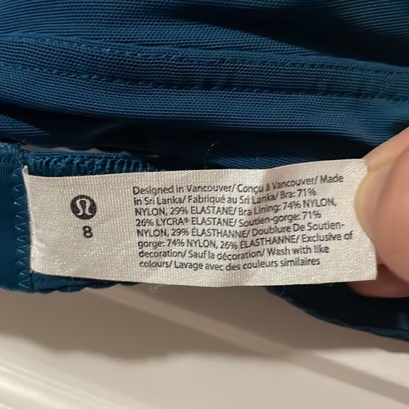 LULULEMON Deep V Racerback Bra sz 8 - Picture 4 of 4